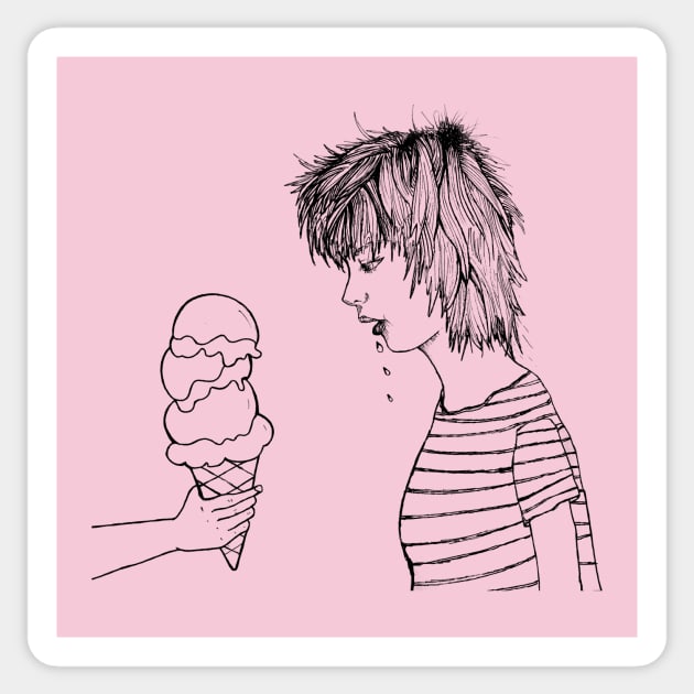 Ice-cream Sticker by brightpaperwerewolves